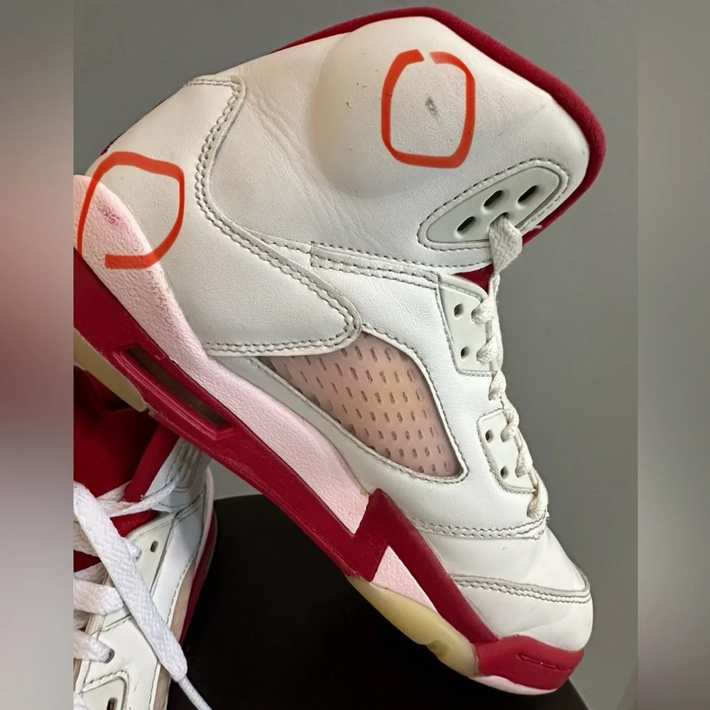 Nike Air Jordan Retro White Pink Red (GS) Size 7Y / W8.5 - 440892-106 - Used